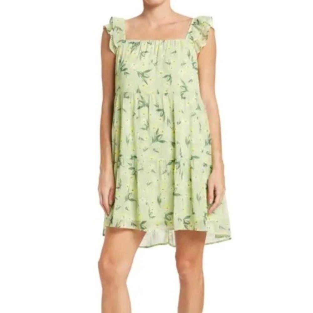 NWOT 19 Cooper Green Floral Babydoll Dress, Size XL